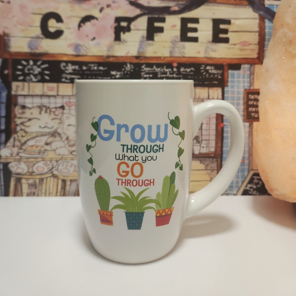 2/$15 Grow Through What You Go Through Inspirational Mug Plant Design - Picture 2 of 7